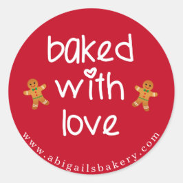 Beklekt met liefde - Gingerbrood Mannen - Kerstmis Ronde Sticker