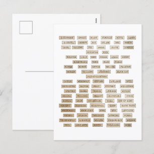 beklijvende woorden Halloween vakantie Briefkaart