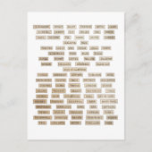  beklijvende woorden Halloween vakantie Briefkaart (Voorkant)