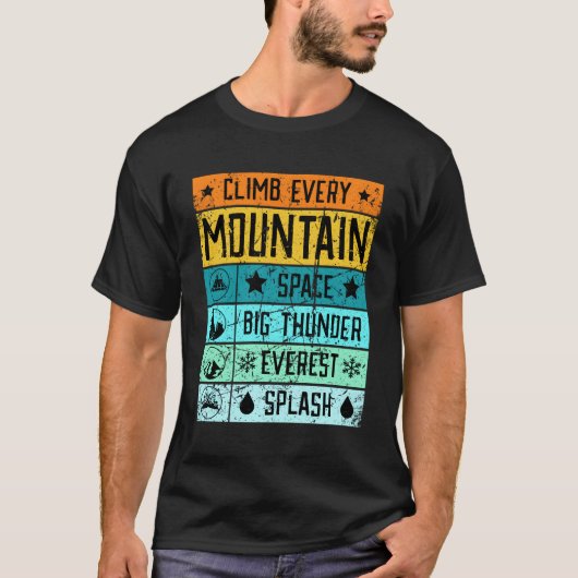 Beklim de berg Everes Splash Mountain Space Mounta T-shirt (Voorkant)