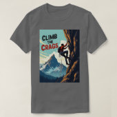 Beklim de rotsen t-shirt (Design voorkant)
