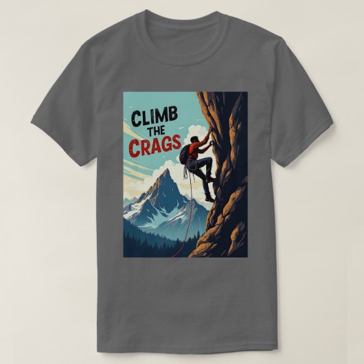 Beklim de rotsen t-shirt (Design voorkant)