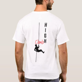Beklim hoge Motivatie Silhouette Typography Art T-shirt