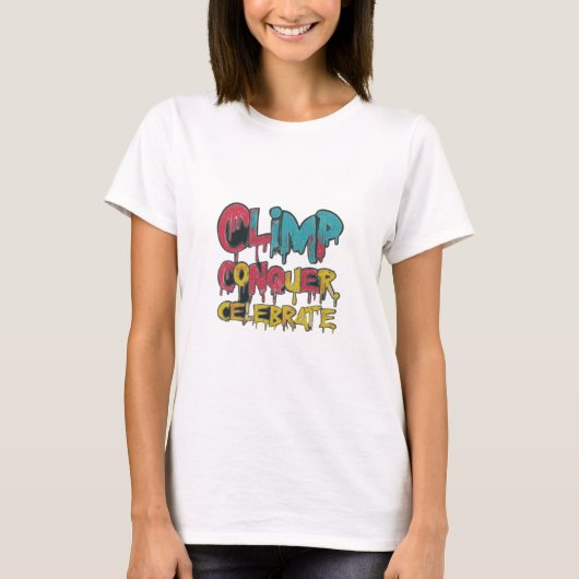 Beklim, verover, vier vrouwen t-shirt (Voorkant)