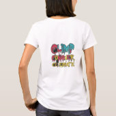 Beklim, verover, vier vrouwen t-shirt (Achterkant)