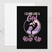 Beklimmen als Girl Mountainbt Bedankkaart (Voorkant / Achterkant)