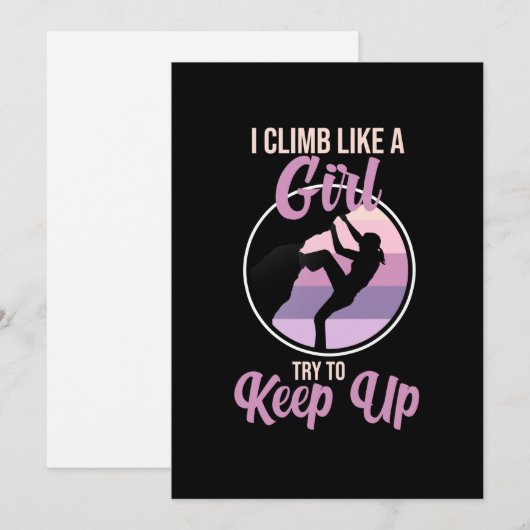 Beklimmen als Girl Mountainbt Bedankkaart (Voorkant / Achterkant)