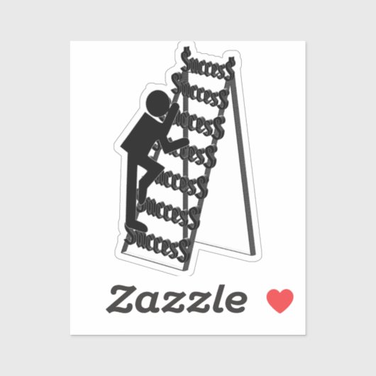 Beklimmen De Ladder van Succes Sticker (Vel)
