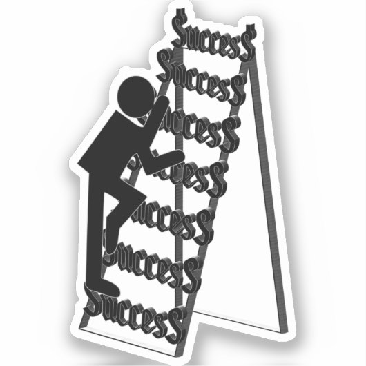 Beklimmen De Ladder van Succes Sticker (Voorkant)