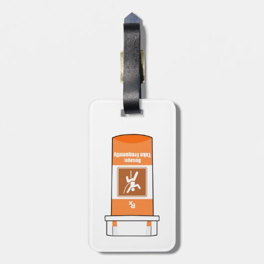 Beklimmen is mijn geneesmiddel bagagelabel (Achterkant verticaal)