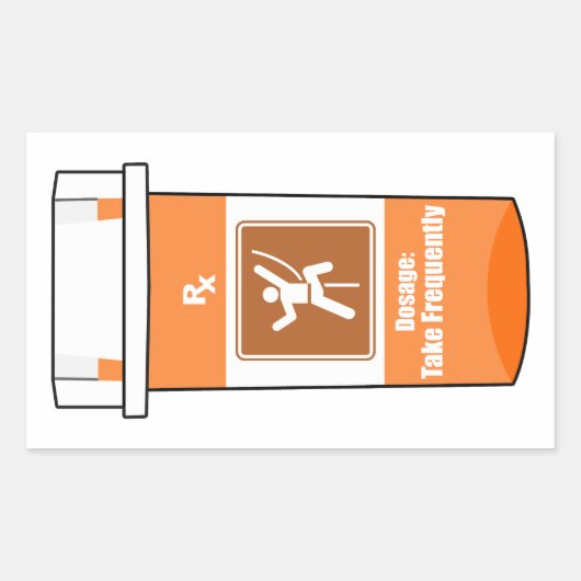 Beklimmen is mijn geneesmiddel rechthoekige sticker (Voorkant)