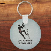 Beklimmen met klimmingskit - jouw tekst op sleutelhanger (Voorkant)