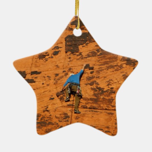 Beklimmen op de Rode Rocks Keramisch Ornament (Achterkant)