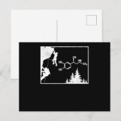 Beklimmen van adrenaline-chemische formules bij he briefkaart (Voorkant / Achterkant)