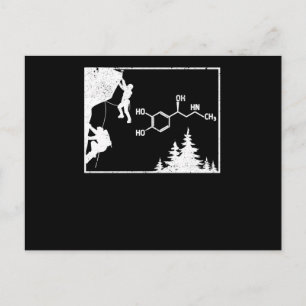 Beklimmen van adrenaline-chemische formules bij he briefkaart