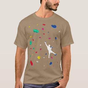 Beklimmen van Boulder Wall Rock cliber Bouldering  T-shirt
