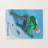 Beklimmen van een sneeuwgebergte Extreme Winter Sp Legpuzzel (Horizontaal)