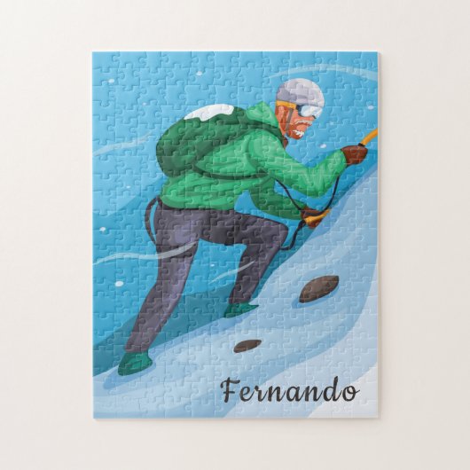 Beklimmen van een sneeuwgebergte Extreme Winter Sp Legpuzzel (Verticaal)