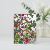Beklimmend Rozen - gebrandschilderd glas Briefkaart (Staand voorkant)