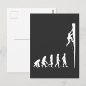 Beklimmende evolutiestroop, freeclimbant-avonturie briefkaart (Voorkant / Achterkant)