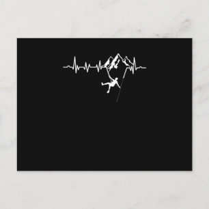 Beklimmers met trekkers in de bergbergbeklimmen Gi Briefkaart