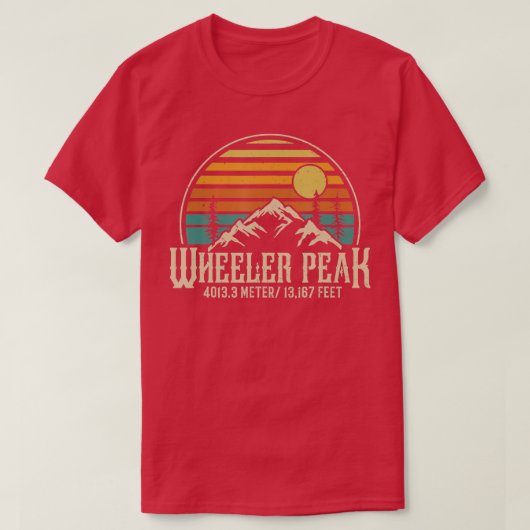 Beklimming New Mexico Hiking Mountain Wheeler Peak T-shirt (Design voorkant)