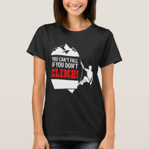 Beklimming van de bergklimberingen in Bouldering T-shirt