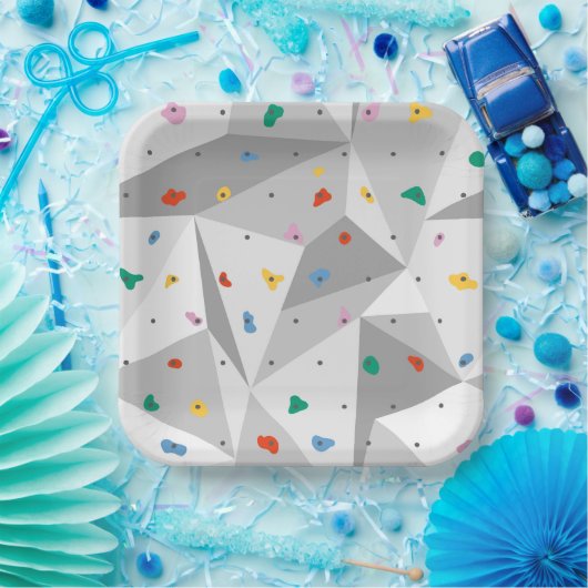 Beklimming van rotswanden papieren bordje (Feest)