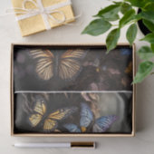 Beklimming van zielen, vlinders & gotische schedel tissuepapier (Geschenk)