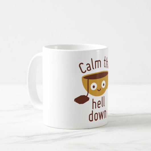 BEKNOM DE HELL DOWN KOFFIEMOK (Voorkant links)