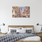 Beknopt overzicht op Busy Broadway Canvas Afdruk (Insitu (Slaapkamer))
