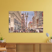 Beknopt overzicht op Busy Broadway Canvas Afdruk (Insitu (Woonkamer))