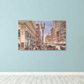 Beknopt overzicht op Busy Broadway Canvas Afdruk (Insitu (Houten vloer))