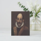 Beknopte beschrijving zelfportret El Greco, 1604 D Briefkaart (Staand voorkant)