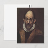Beknopte beschrijving zelfportret El Greco, 1604 D Briefkaart (Voorkant / Achterkant)