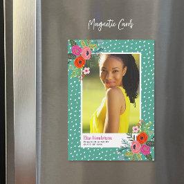 Beknopte informatie over Bright Floral Magnetic Gr Magnetische Uitnodiging