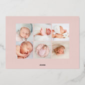 Beknopte introductie Folie geboorteaankondiging Folie Uitnodiging (Achterkant)