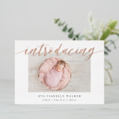 Beknopte introductie Folie geboorteaankondiging Uitnodiging (Staand Voorkant)