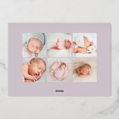 Beknopte introductie Folie geboorteaankondiging Uitnodiging (Achterkant)