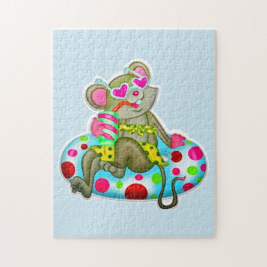 BEKNOPTE MUIS BIJ DE BEACH JIGSAW PUZZLE LEGPUZZEL (Verticaal)