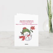 BEKNOPTE UITDRUKKINGEN - HOLIDAAGKAART FEESTDAGEN KAART (Achterkant)