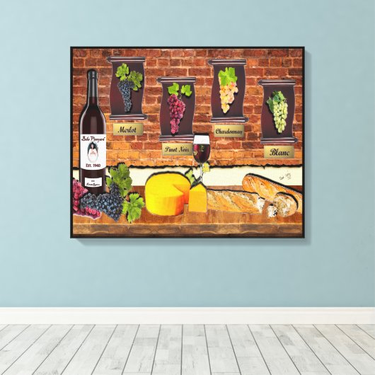 Beko Wijngaard Canvas Afdruk (Insitu (Houten vloer))