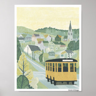 BEKOORLIJKE KUNSTDRUK GESTILEERD PLATTELAND POSTER
