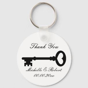 Bekrachtiging bedankt sleutelhangers met sleutel