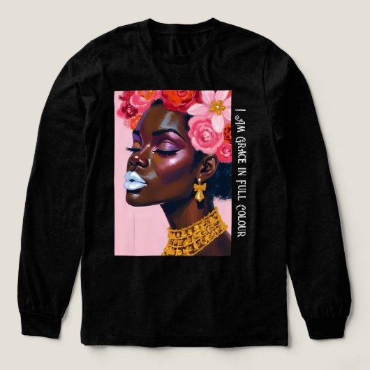 Bekroond in Bloom Floral Queen Tri-Blend Shirt (Voorkant)