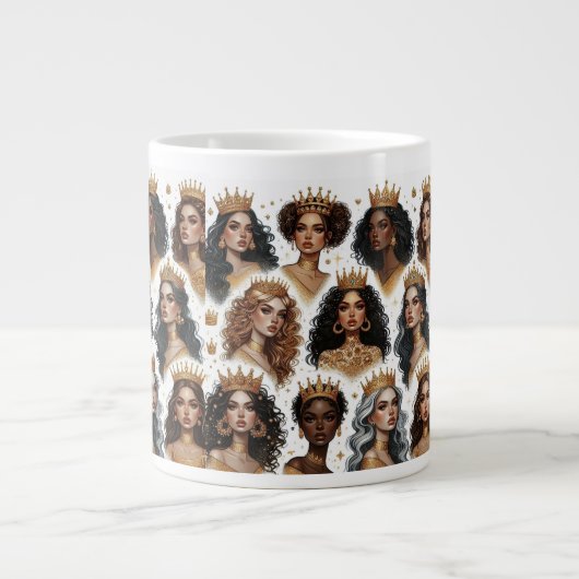 Bekroond in Wisdom Jumbo Mok (Voorkant)