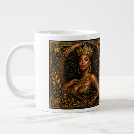 Bekroond Met Doel: Koninklijke Zwarte-en-Gouden Ko Grote Koffiekop