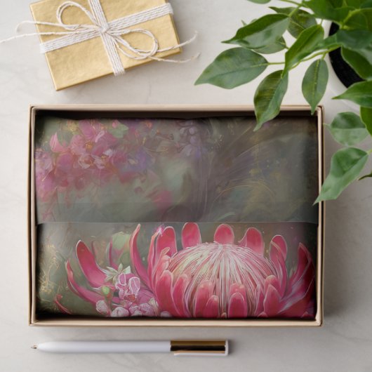 Bekroonde Australische Kingfisher Wildflower Decou Tissuepapier (Geschenk)