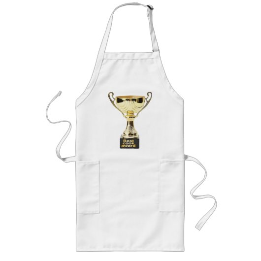 Bekroonde beste kok, apron lang schort (Voorkant)
