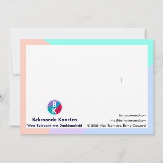 Bekroonde Kaart Zonder Tekst (Achterkant)